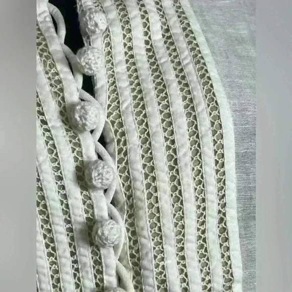 Soft Surroundings Lillith Tunic White Cream Button Front Lace Size Small P - Picture 12 of 15